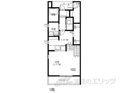グランメゾン栄町(1K/1階)の間取り写真