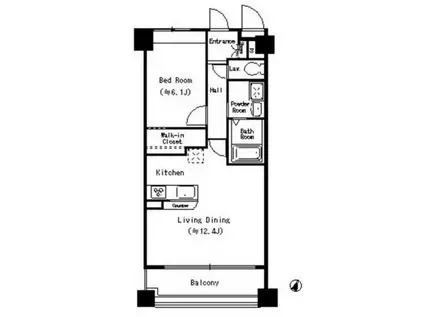 ベルメリッサ(1LDK/1階)の間取り写真