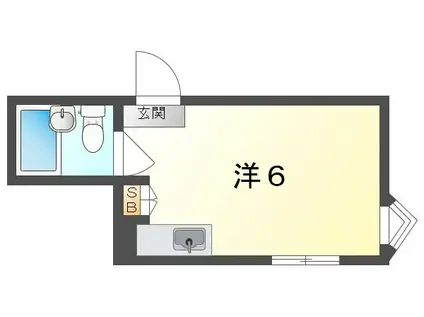 パーソナル13番館(ワンルーム/1階)の間取り写真