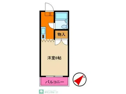 リバメール舟場(ワンルーム/1階)の間取り写真