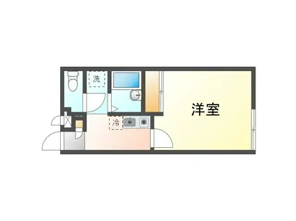 レオネクスト小南上原II(1K/1階)の間取り写真