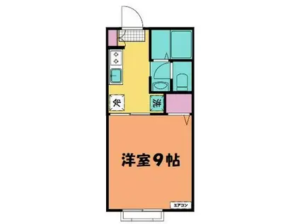 ラフィナート(1K/2階)の間取り写真