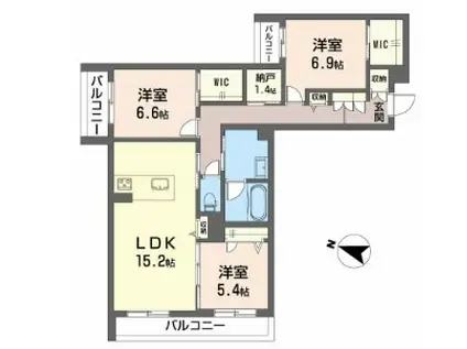 シャーメゾンエスペランサ(3LDK/2階)の間取り写真
