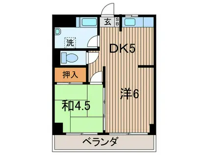 グレイスビル(2DK/3階)の間取り写真