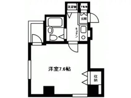 デトム・ワン 二條城東(1K/2階)の間取り写真