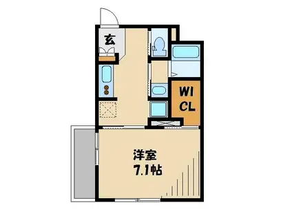 グランディール上落合(1K/2階)の間取り写真