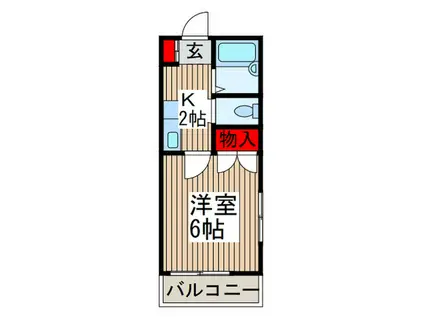 カレッジハウス14(1K/2階)の間取り写真