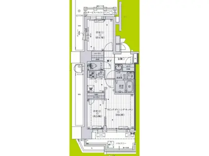 ファーストフィオーレ難波南アルマ(2LDK/12階)の間取り写真