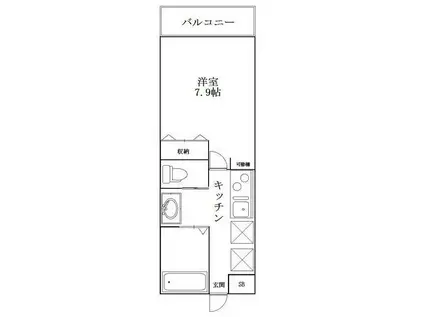 センチュリーオークエー棟(1K/3階)の間取り写真