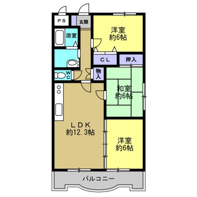 ヴォーグ21(3LDK/1階)の間取り写真