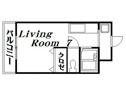 リミエールKI(ワンルーム/3階)の間取り写真