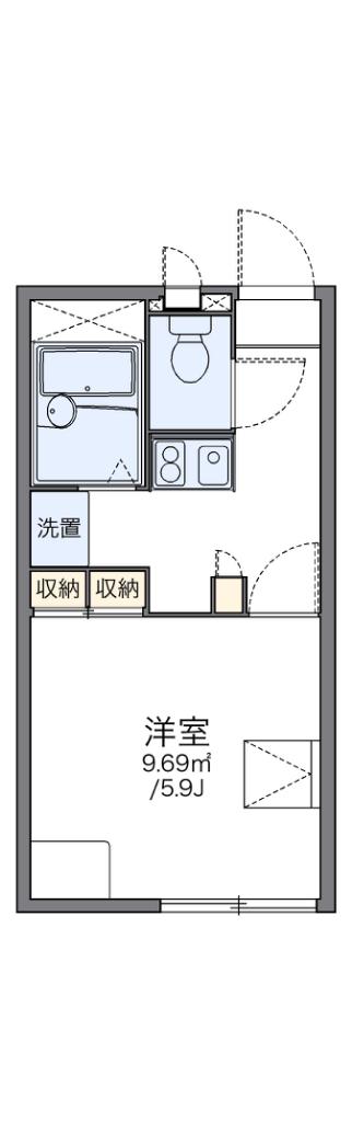レオパレスグローリーB(1K/1階)の間取り写真