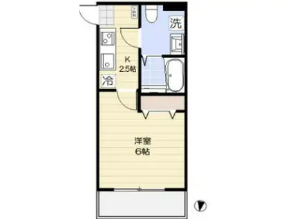 ルグラン(1K/2階)の間取り写真