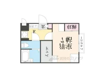 レオパレス三条東山(1K/2階)の間取り写真