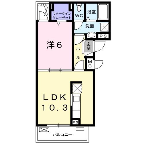 レジデンス KIZU(1LDK/3階)の間取り写真