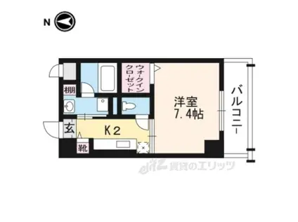 PRONITY HILL(1K/2階)の間取り写真