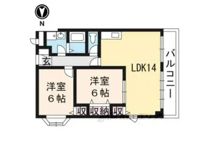 ベルミー大野(3DK/3階)の間取り写真