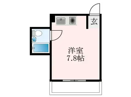 松野コーポB棟(ワンルーム/2階)の間取り写真