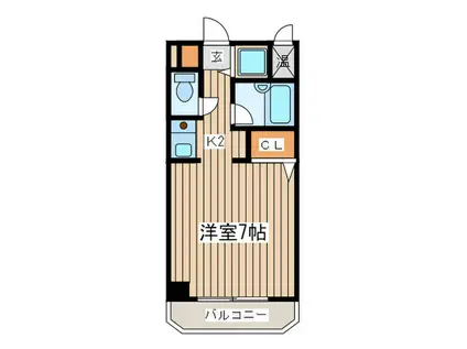 ウィンディ湘南(1K/5階)の間取り写真