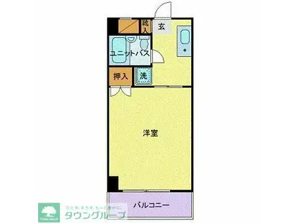 吉野屋ビルリーフコート(1K/6階)の間取り写真