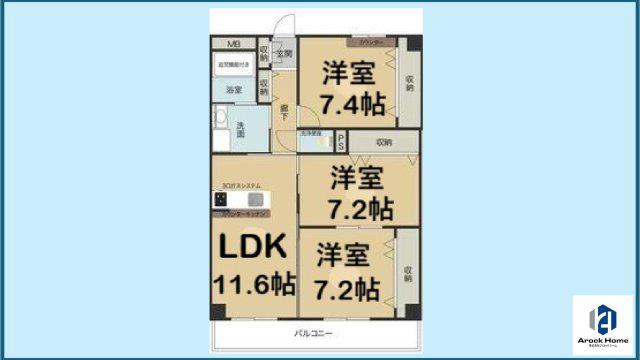 エトワール・ミツワ(2LDK/2階)の間取り写真