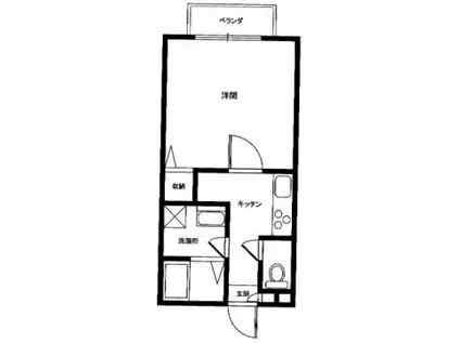 ルシア寝屋川I番館(1K/1階)の間取り写真