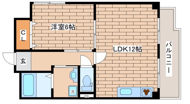 サンライズ壱番館(1LDK/2階)の間取り写真