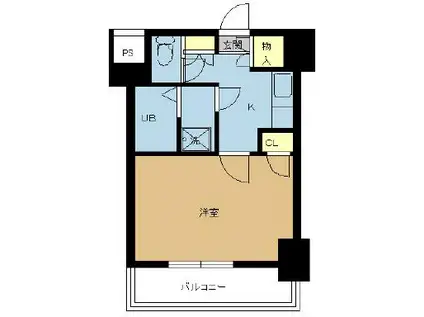 スカイコート神田第3(1K/9階)の間取り写真