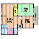 ウィンディア沖新町(2LDK/1階)の間取り写真