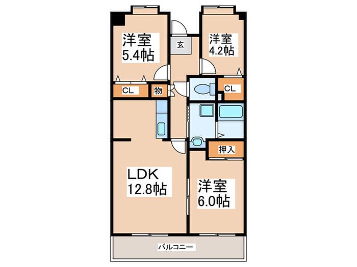 ル・ノード(3LDK/3階)の間取り写真