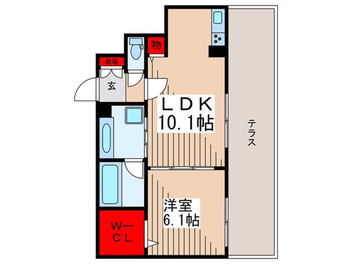 LALUCE(1LDK/1階)の間取り写真
