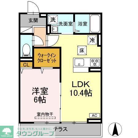 D PAINA 矢向(1LDK/1階)の間取り写真