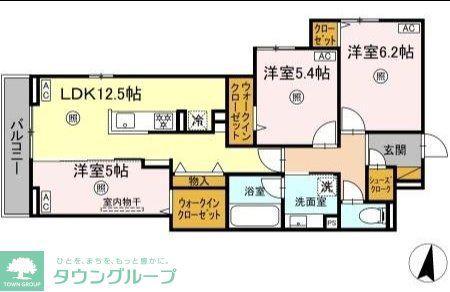 ベルニー太田(3LDK/2階)の間取り写真