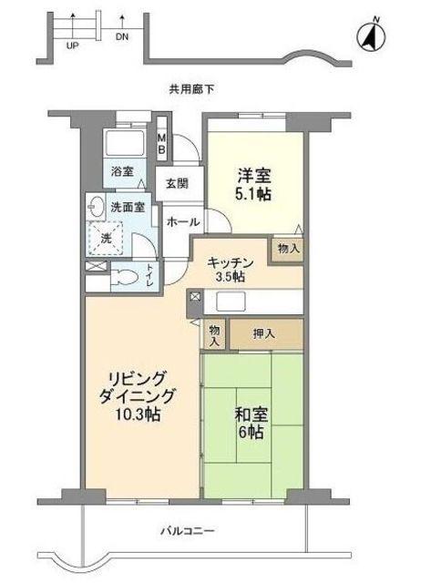 PASA・DE・URAWABUZOU(2LDK/4階)の間取り写真
