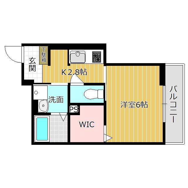 I・CUBE(1K/3階)の間取り写真