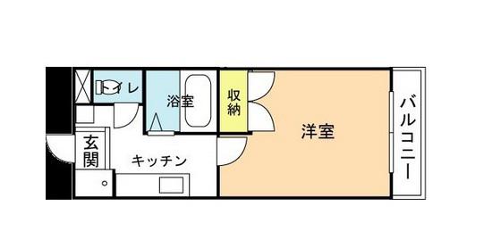 サンハイツ学南I(1K/2階)の間取り写真