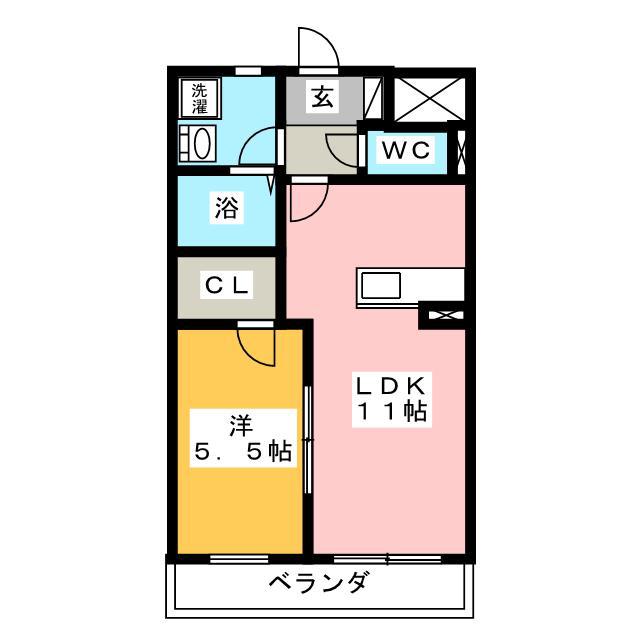プレステージ千種B(1LDK/1階)の間取り写真