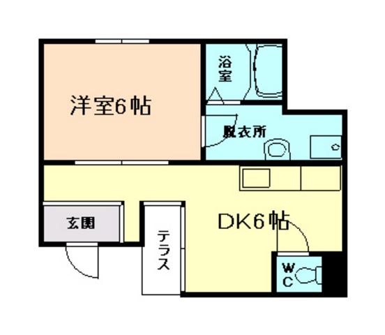 南ハイツ(1DK/1階)の間取り写真