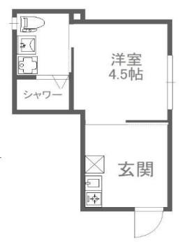GLANZ高円寺南(1K/1階)の間取り写真