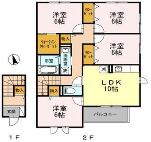 グランソル(4LDK/2階)の間取り写真