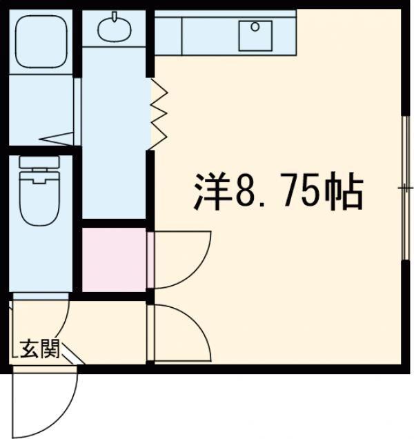 アーバンハイツ(ワンルーム/2階)の間取り写真