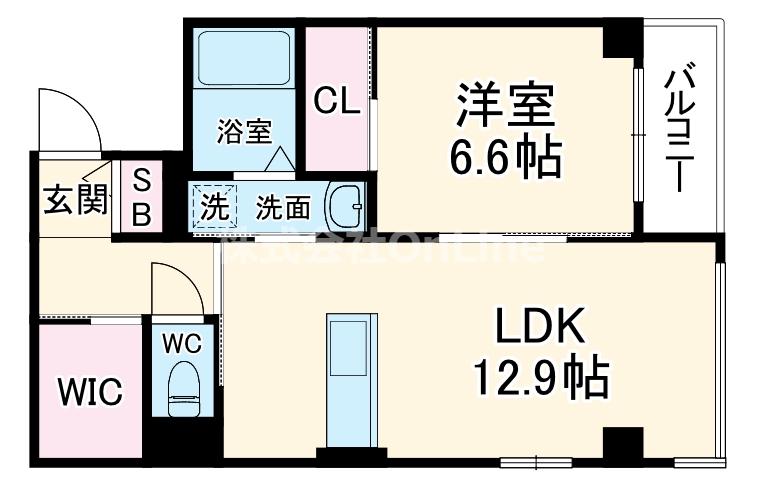 グランディール(1LDK/3階)の間取り写真