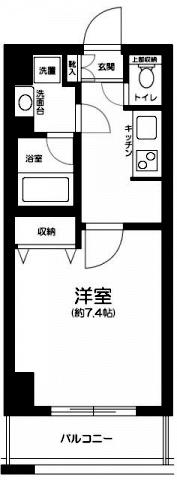ライジングプレイス押上三番館(1K/2階)の間取り写真