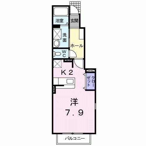 サンライズ春日町(ワンルーム/1階)の間取り写真