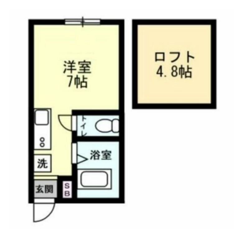 G・Aヒルズ鶴見小野(ワンルーム/1階)の間取り写真