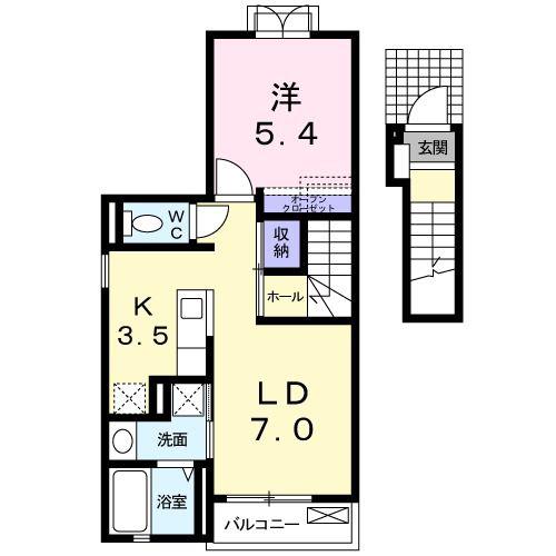T-COMFORT 10(1LDK/2階)の間取り写真