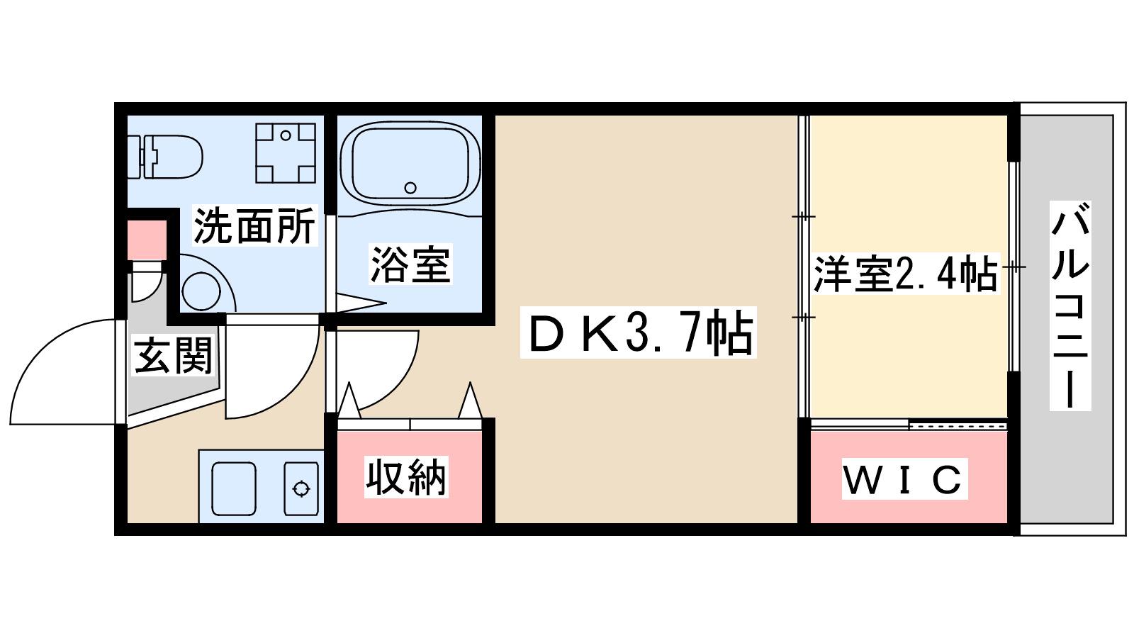 セレニテ中津(2K/4階)の間取り写真