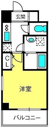 ロイヤルブルーム(1K/4階)の間取り写真