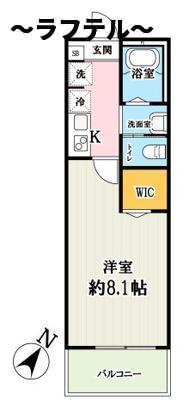 キャメル所沢弥生町2(1K/2階)の間取り写真