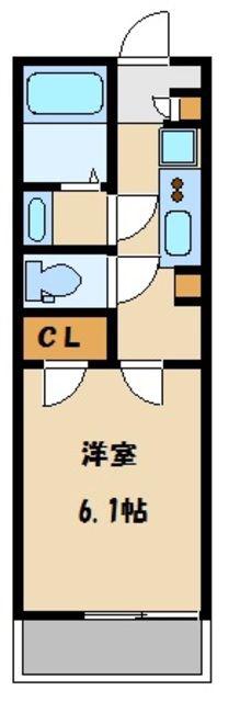 クレイノボナール(1K/1階)の間取り写真